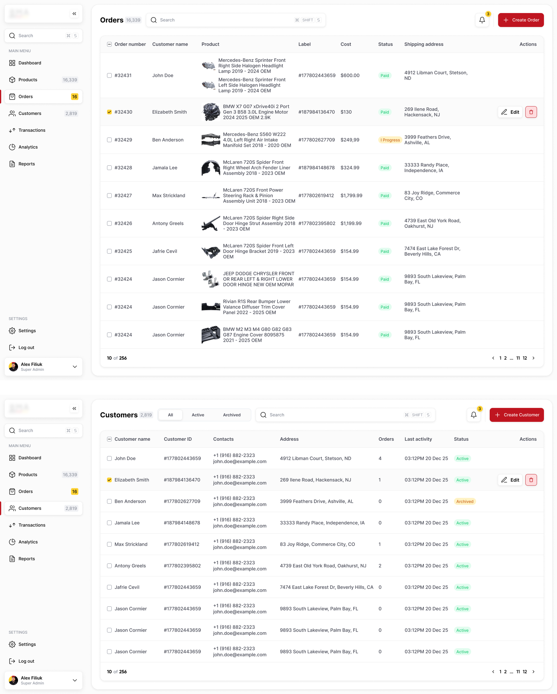 European Auto Parts CRM